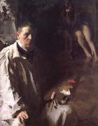 Anders Zorn, Sailvportratt med modell(Self-portrait with a model)